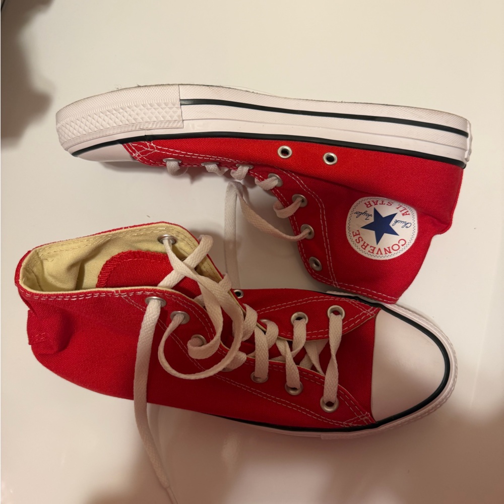 Converse Red High Top Canvas Sneakers